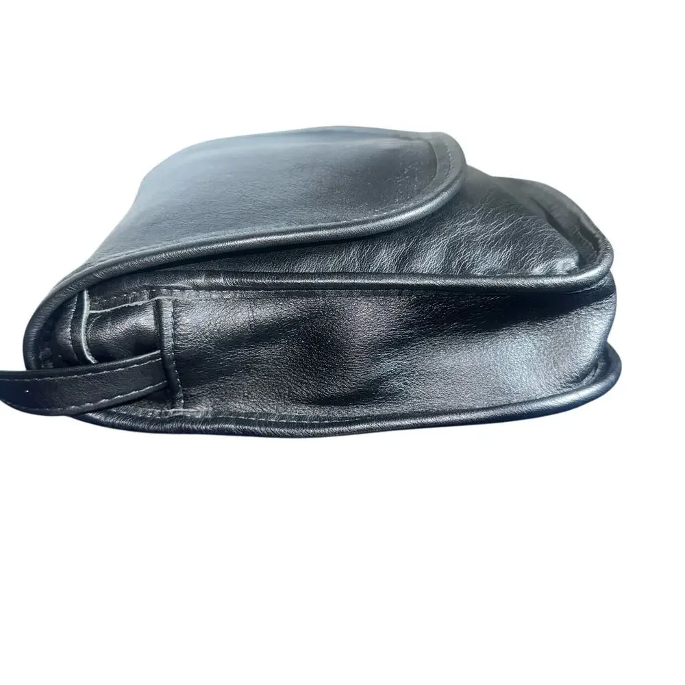 Artisan Bags Childwold NY Black Leather Crossbody Small Shoulder Purse